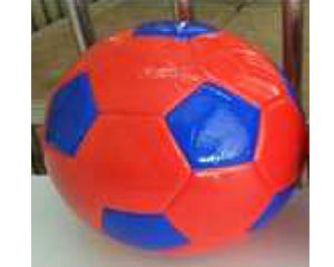 PELOTA FUTBOL CUERO N.5 ROJO-AZUL