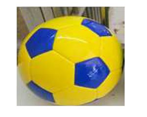 PELOTA FUTBOL CUERO N.2 AMARILLO AZUL
