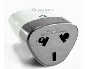 INDELPLAS FICHA HEMBRA 3 ESPIGAS PLANAS CX50