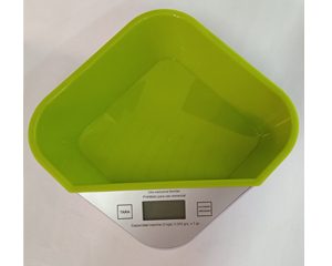 BALANZA COCINA ELECT.3KG.RECIP.VERDE CX6