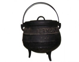 BALYBAR OLLA 3 PATAS HIERRO 4 LTS.C/TAPA