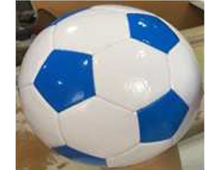 PELOTA FUTBOL CUERO N.5 BLANCA-CELESTE