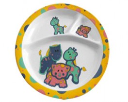 MELAMINA PLATO 3 DIVISIONES INFANTIL X12