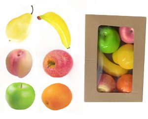 CRYSTAL ROCK SET X 6 FRUTAS PLASTICAS CX24