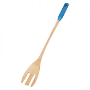 MADERA TENEDOR 35CM MANGO PLASTICO CX12