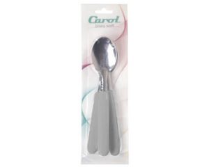 CAROL PASTEL CUCHARA MESA BX3 GRIS