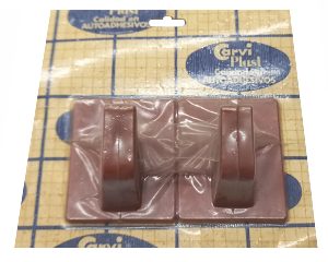 CARVI PERCHA AUTOADHESIVA CUAD. PACKX2