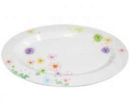 MELAMINA DECO PLATO OVALADO 35CM CX72