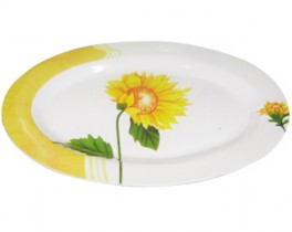 MELAMINA GIRASOL PLATO OVALADO 35CM CX72