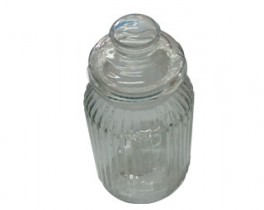 TK TARRO VIDRIO C/TAPA POMPON 950CC.CX12