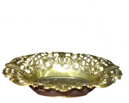 ZAMAC CENTRO MESA OVAL 25X19CM DORADO