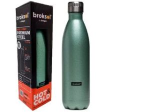 BROKSOL BOTELLA TERMICA 750ML VERDE CX12