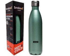 BROKSOL BOTELLA TERMICA 750ML VERDE CX12