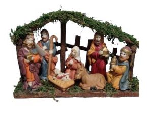 PESEBRE EN CASITA 7 PIEZAS 23CM