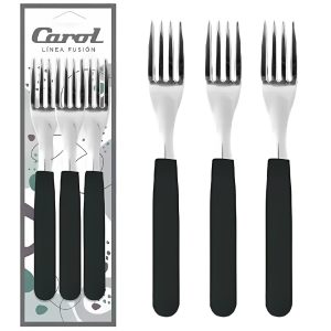 CAROL M/NEGRO TENEDOR MESA BX3