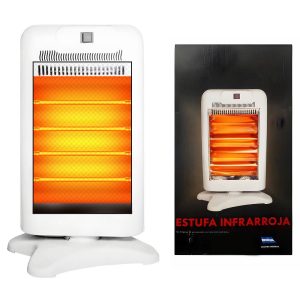 ESTUFA INFRAROJA 4 VELAS 1600W.FIJA LLAV E DE CORTE