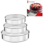 CRYSTAL ROCK SET X 3 MOLDES TORTA ACERO  28-32-36CM