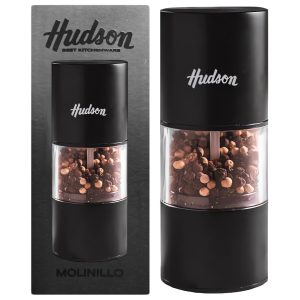 HUDSON MOLINILLO ACERO INOX.12,5CM NEGRO CX6