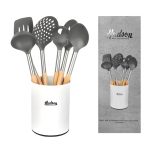 HUDSON SET 6 UTENSILIOS NYLON MGO MADERA CX2