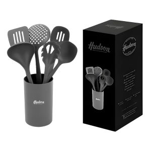 HUDSON SET 6 UTENSILIOS NYLON C/HOLDER CX4