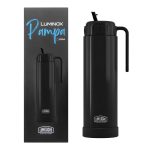 LUMILAGRO TERMO ACERO PAMPA 1L.NEGRO CX6