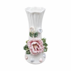 FLORERO PORCELANA C/FLOR 9CM